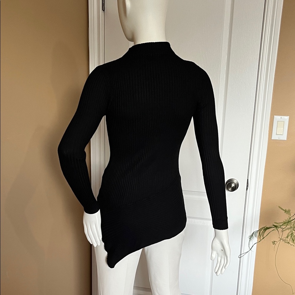 Black Ribbed Bodycon sweater - Picture 5 of 7